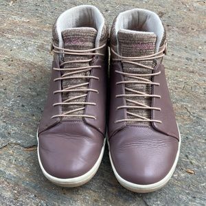 Plae Abra waterproof leather high top sneaker purple rose gold size 9